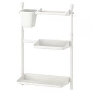 IKEA SUNNERSTA No-Drill Wall-Mounted Kitchen Organizer Set with Drainer & Shelf